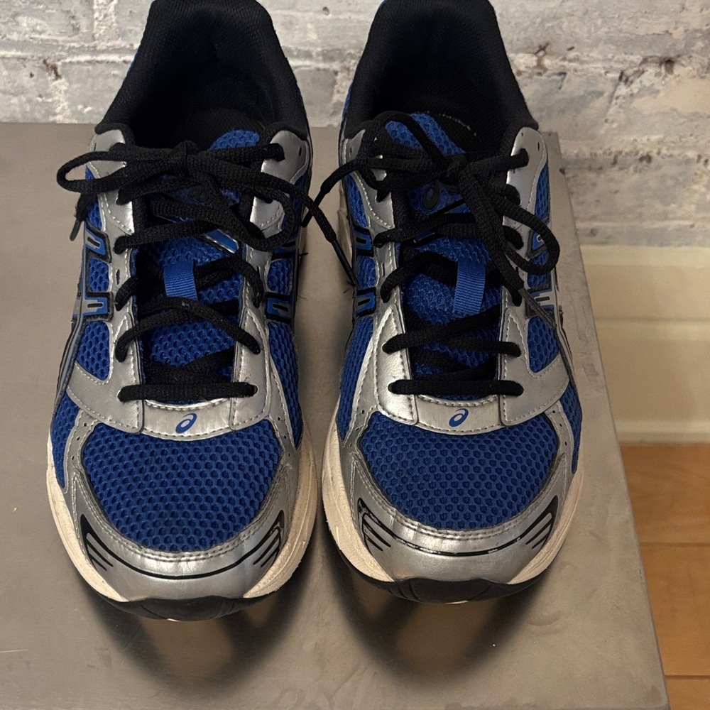 Asics Blue and Silver Athletic Shoes